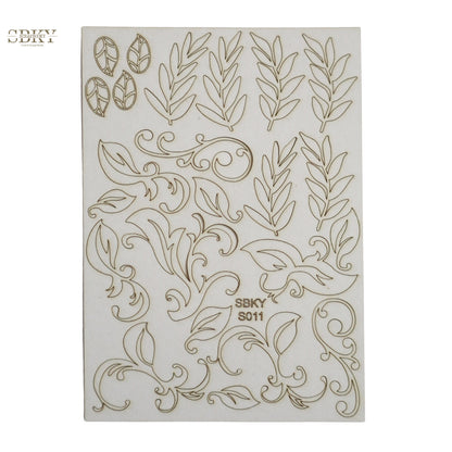Chipboard set "Foliage Elegance"