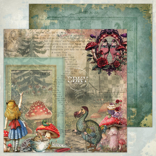 "Wonderland" Scrapbooking Sheet 12x12, P1