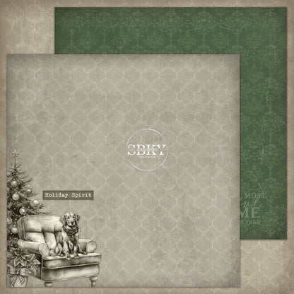"Holiday Spirit - Backgrounds" Scrapbooking Pad