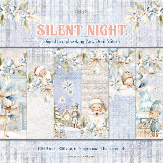 "Silent Night" Digital Paper
