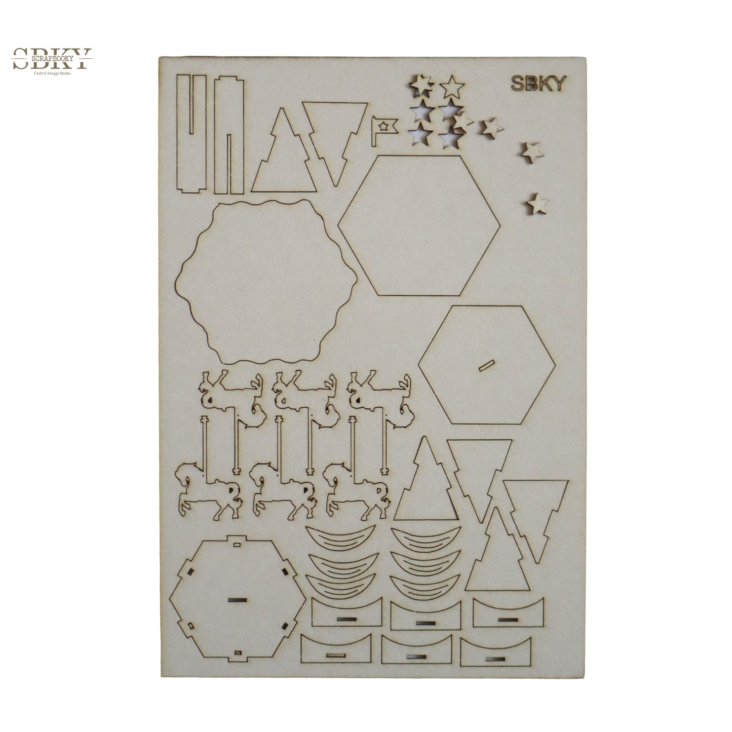 Chipboard "3D Dream Carousel"