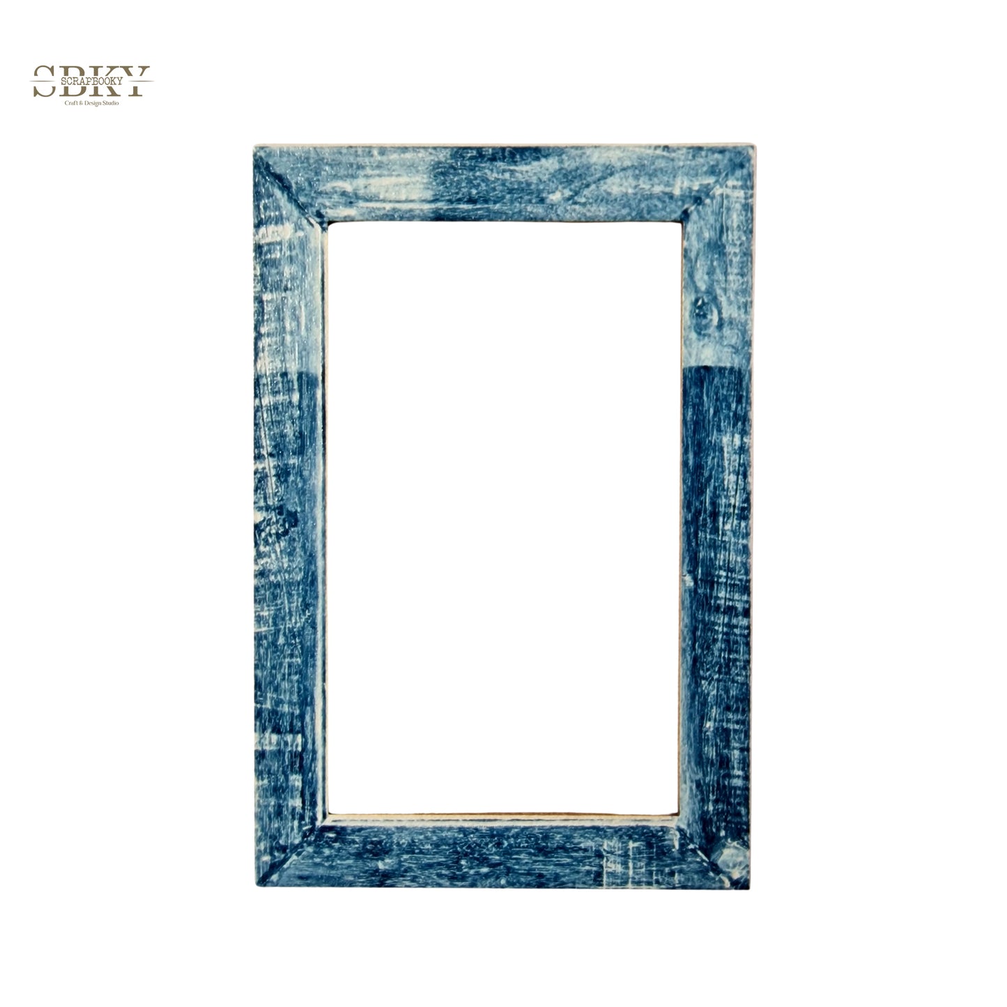 Chipboard blue frame, "Wonderland" collection