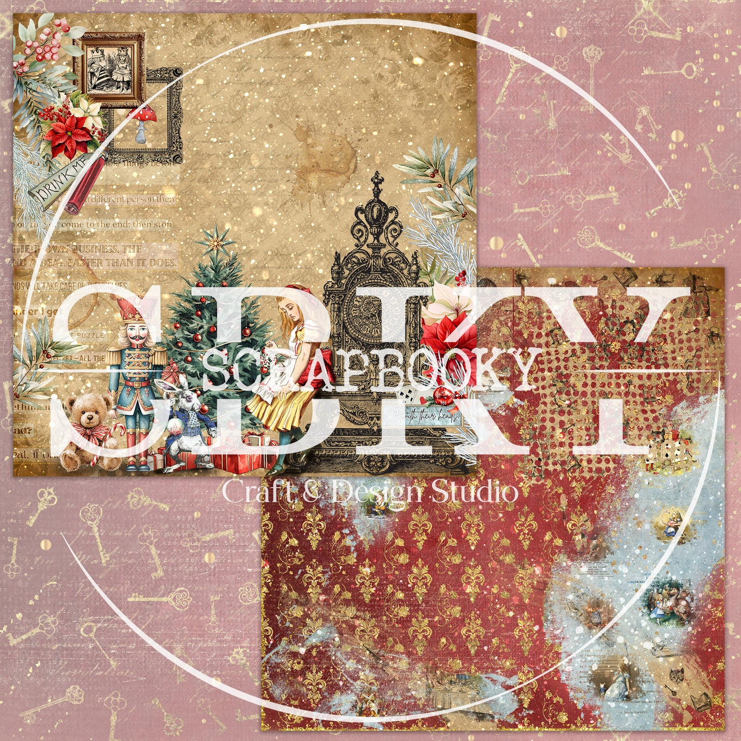 "Wonderland Noel" Digital Paper