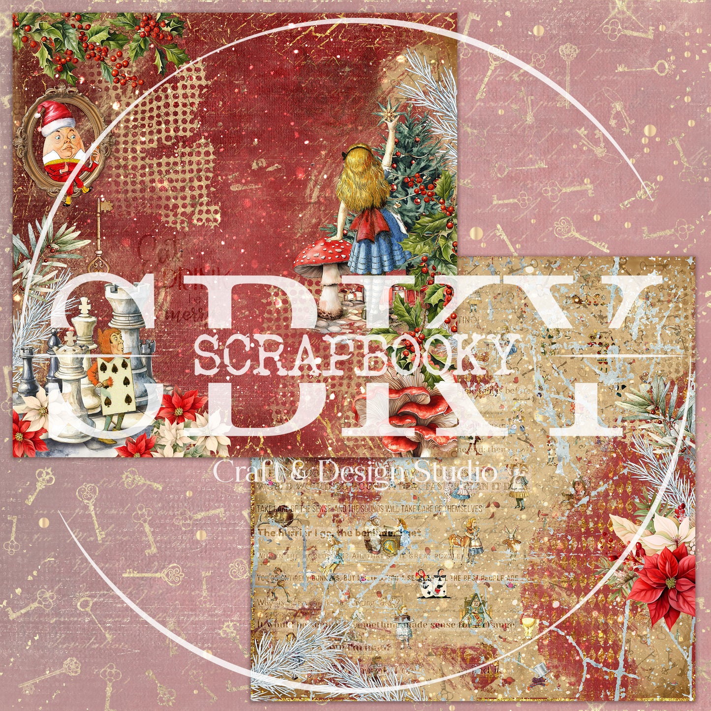 "Wonderland Noel" Digital Paper