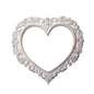 Chipboard white heart-shaped frame