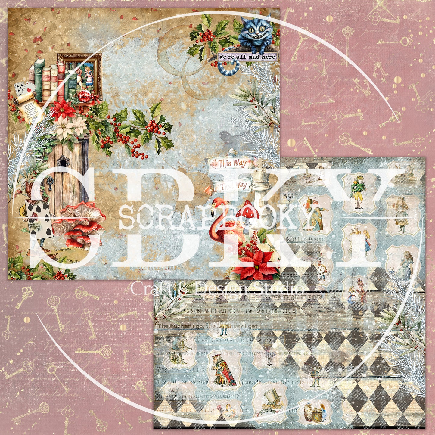 "Wonderland Noel" Digital Paper