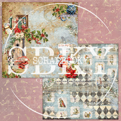 "Wonderland Noel" Digital Paper