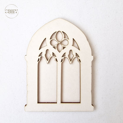 Chipborad Set of 3 Gothic Windows, N1