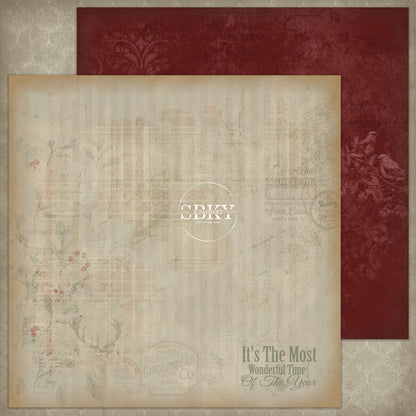 "Holiday Spirit - Backgrounds" Scrapbooking Pad