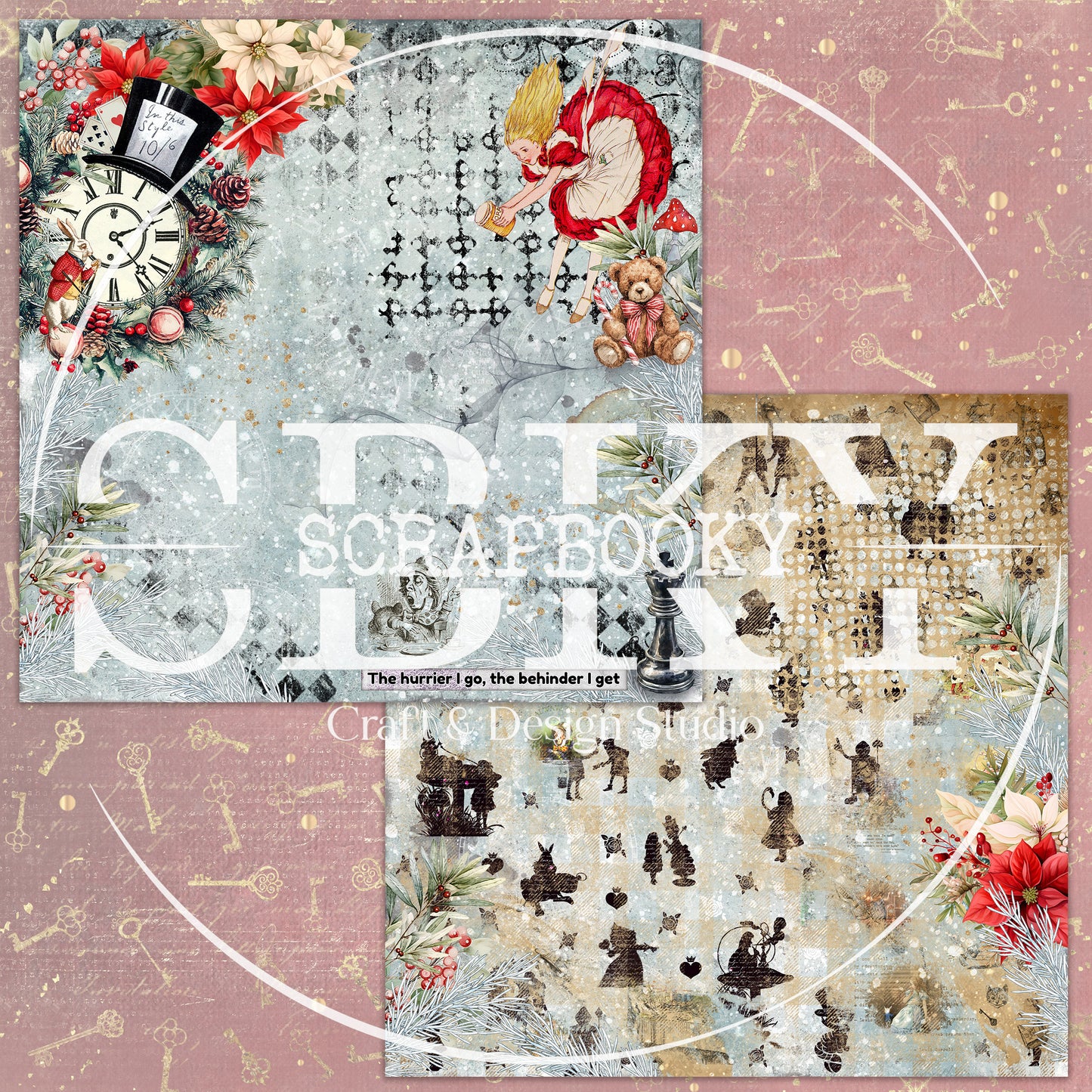 "Wonderland Noel" Digital Paper