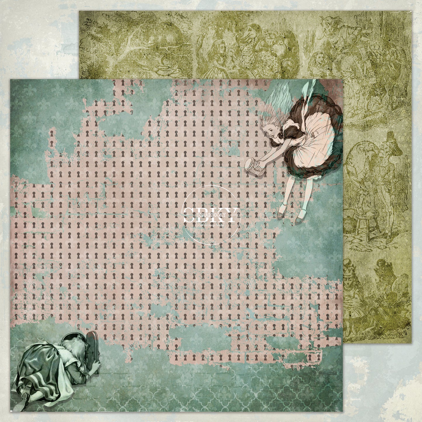"Wonderland-Backgrounds" Scrapbooking Pad