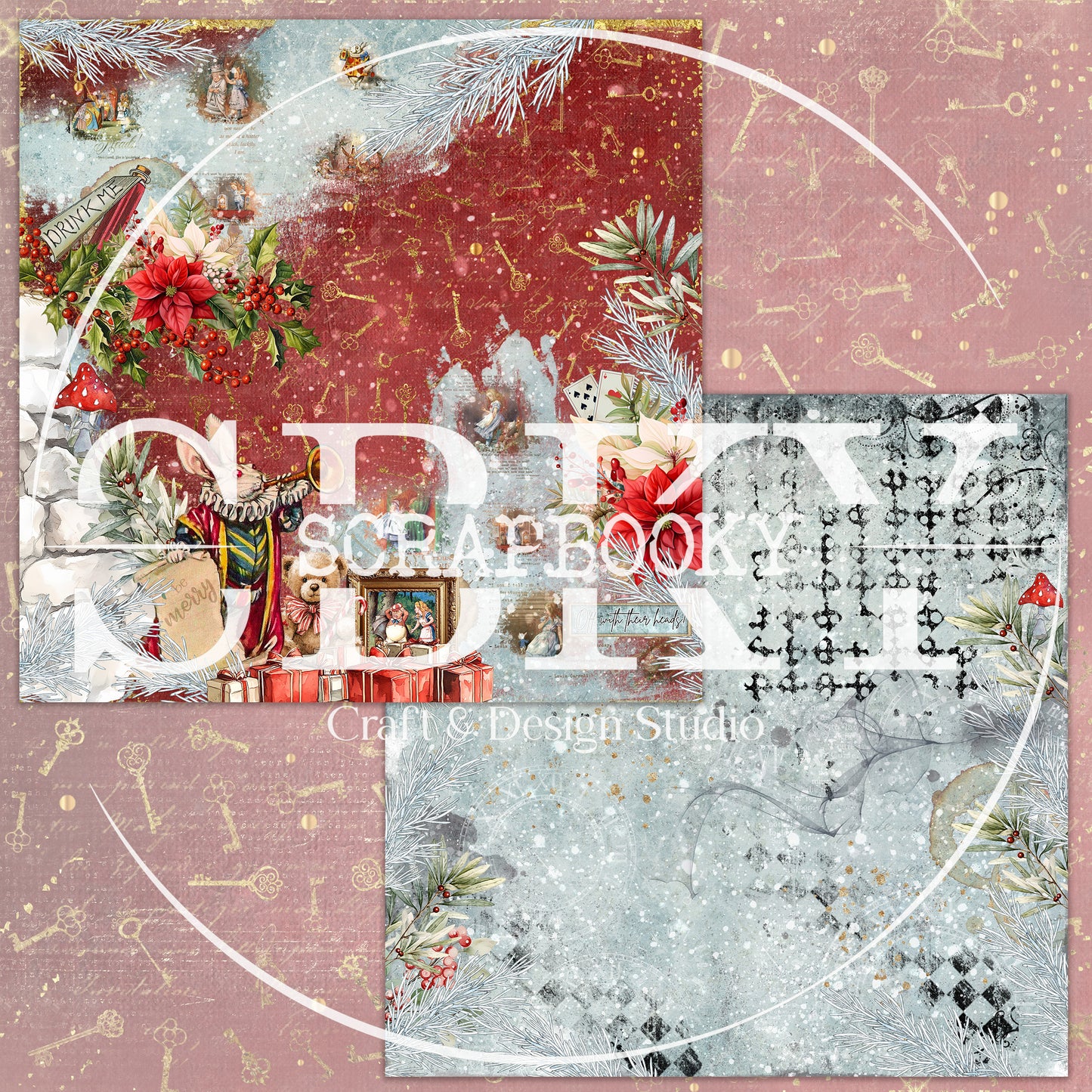 "Wonderland Noel" Digital Paper