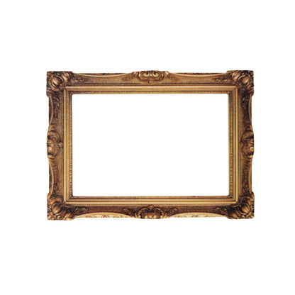 Chipboard gold rectangular frame