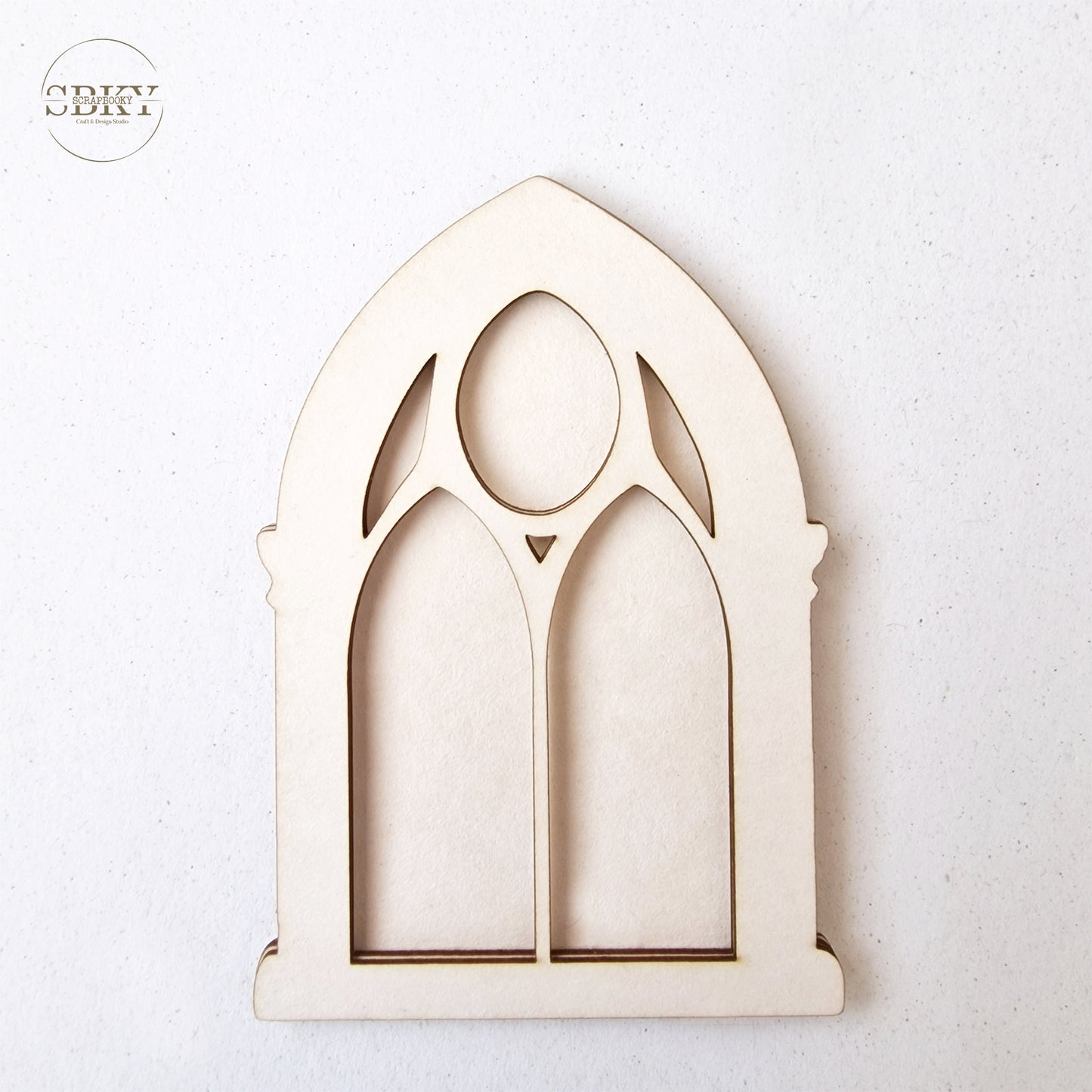 Chipborad Set of 3 Gothic Windows