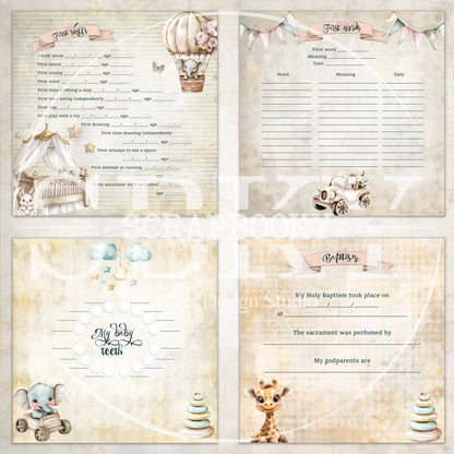 Digital Pages For Baby Album ''Baby Dreams'' - in English