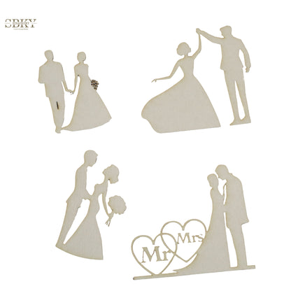 Chipboard set "Bride & Groom Silhouettes"