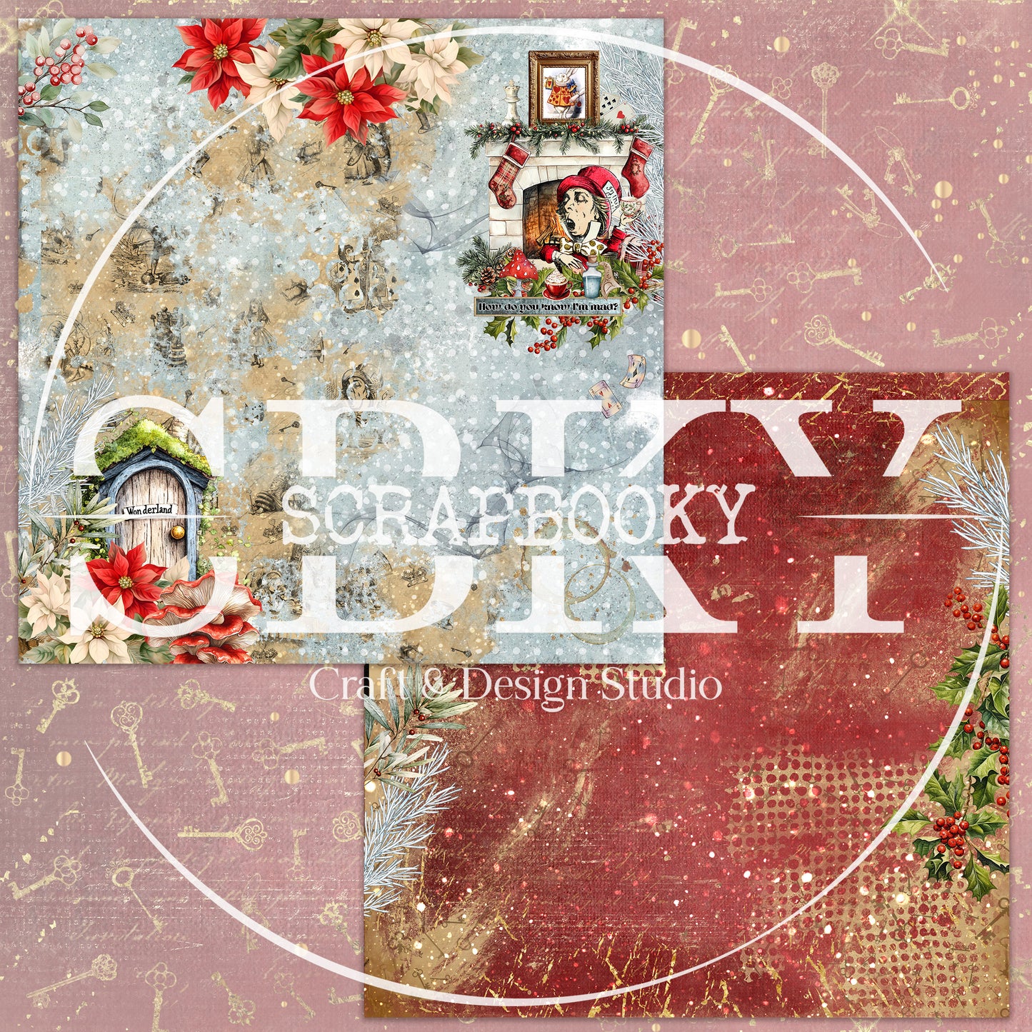 "Wonderland Noel" Digital Paper