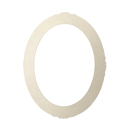 Chipboard gold oval frame