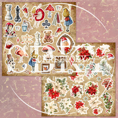 "Wonderland Noel" Digital Paper