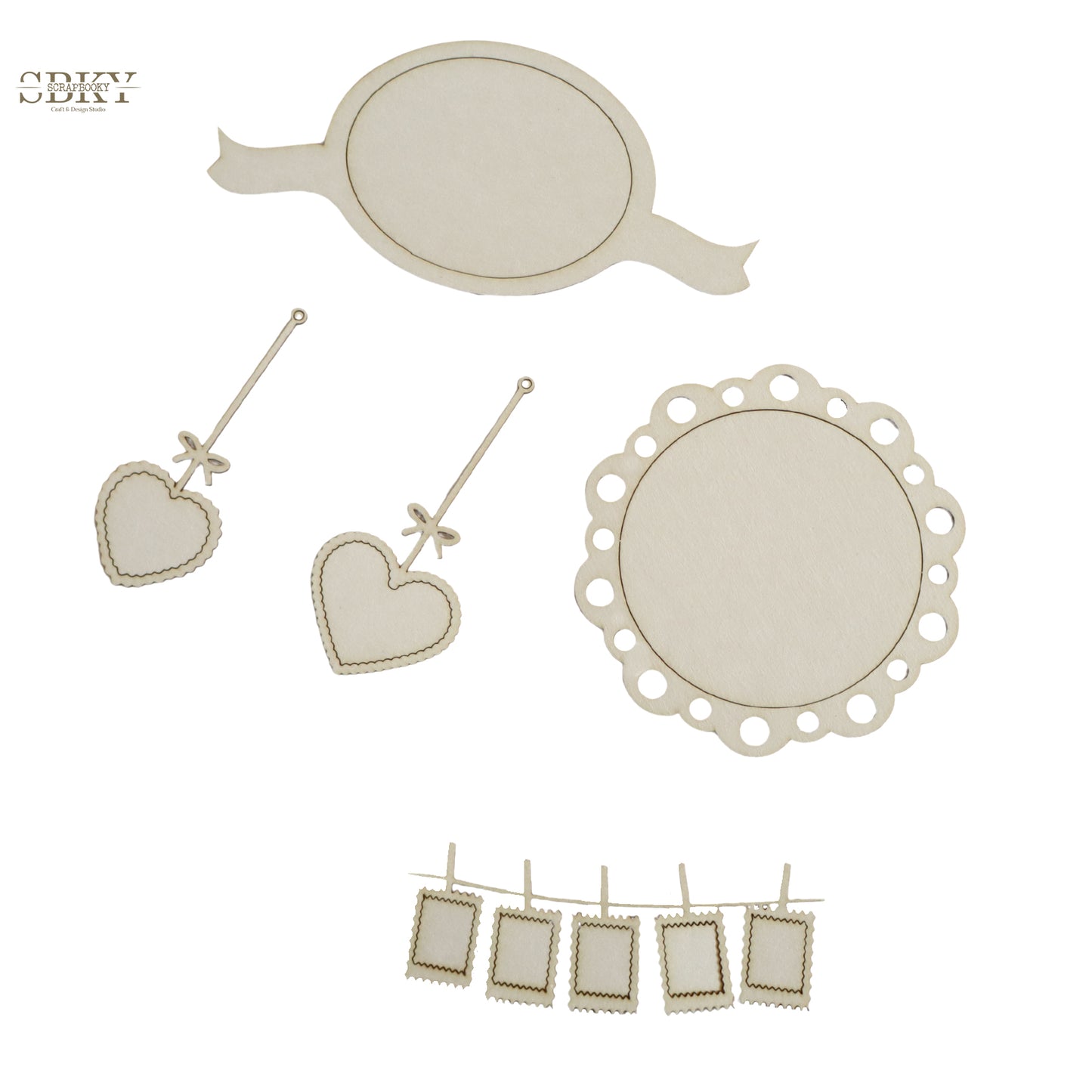 Chipboard set "Tag Me Softly"
