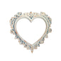 Chipboard white heart-shaped frame