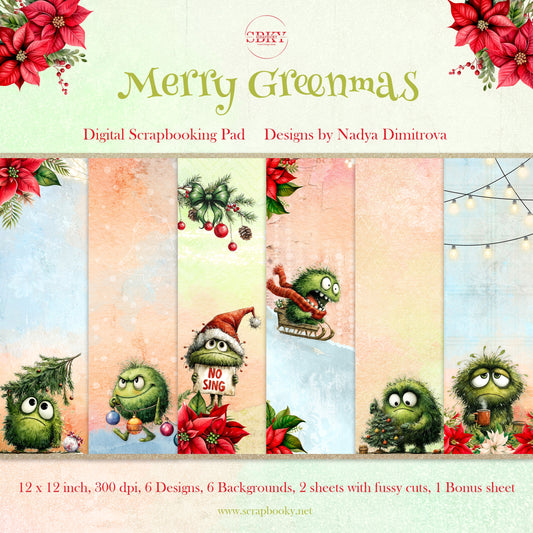 "Merry Greenmas" Digital Paper