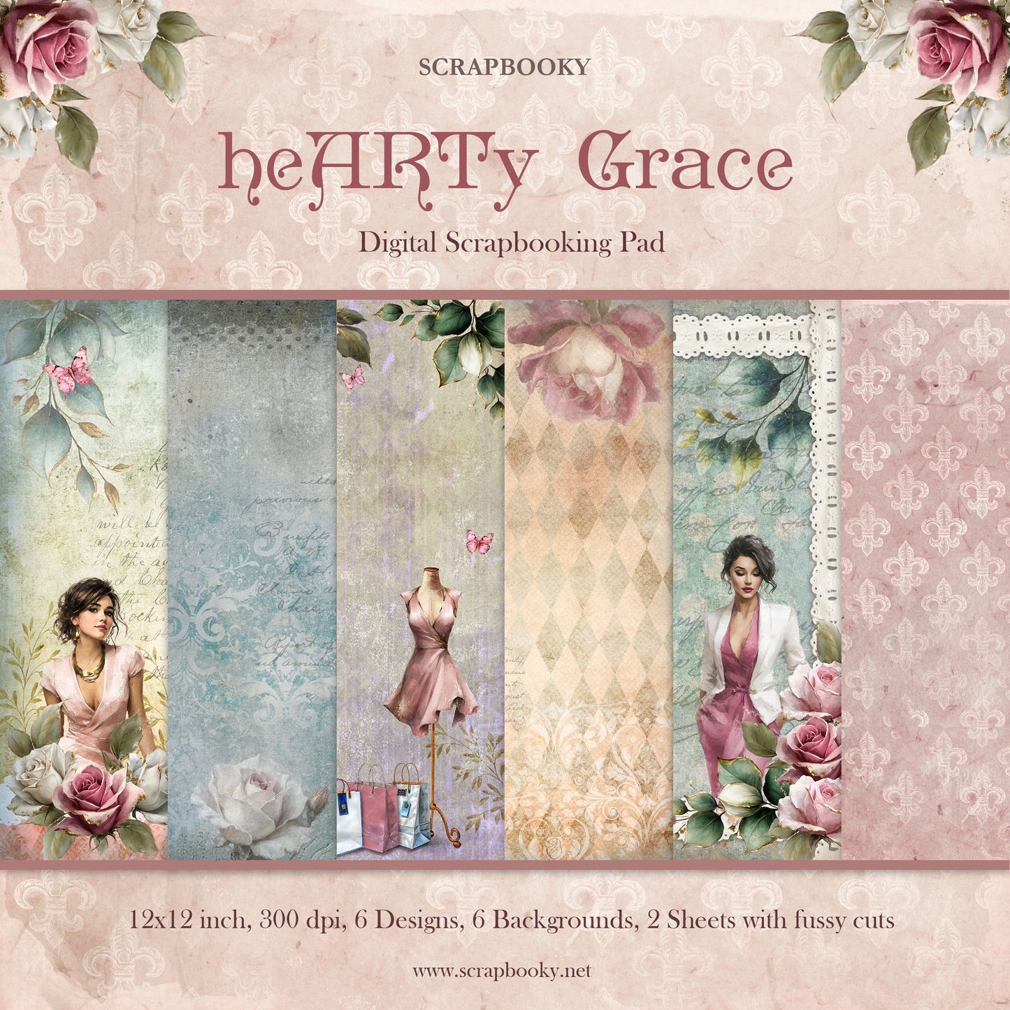 "heARTy Grace" Digital Paper