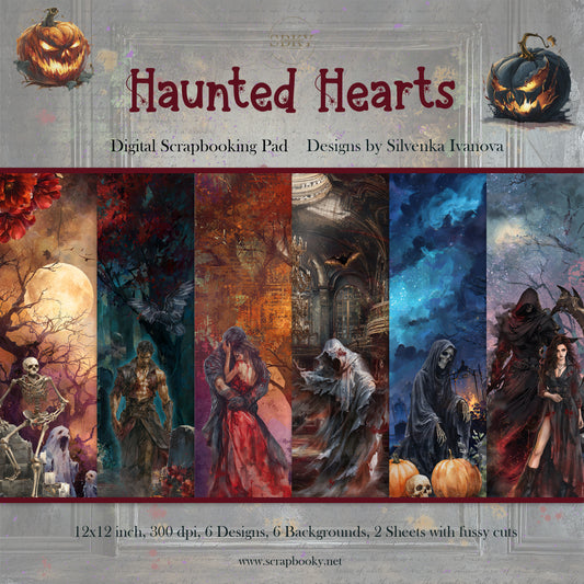 "Haunted Hearts" Digital Paper