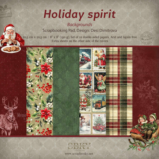 "Holiday Spirit - Backgrounds" Scrapbooking Pad