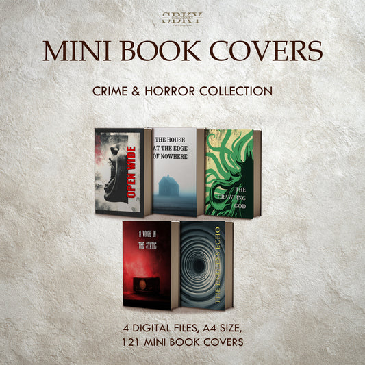Mini Book Covers - Crime & Horror Collection | Digital Download (A4)