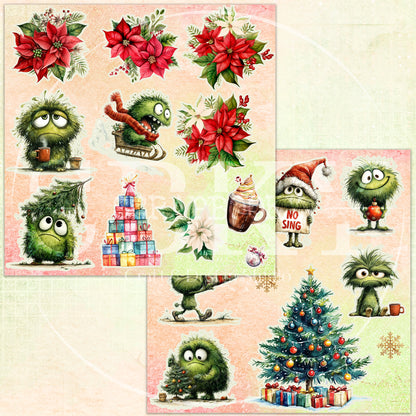 "Merry Greenmas" Digital Paper