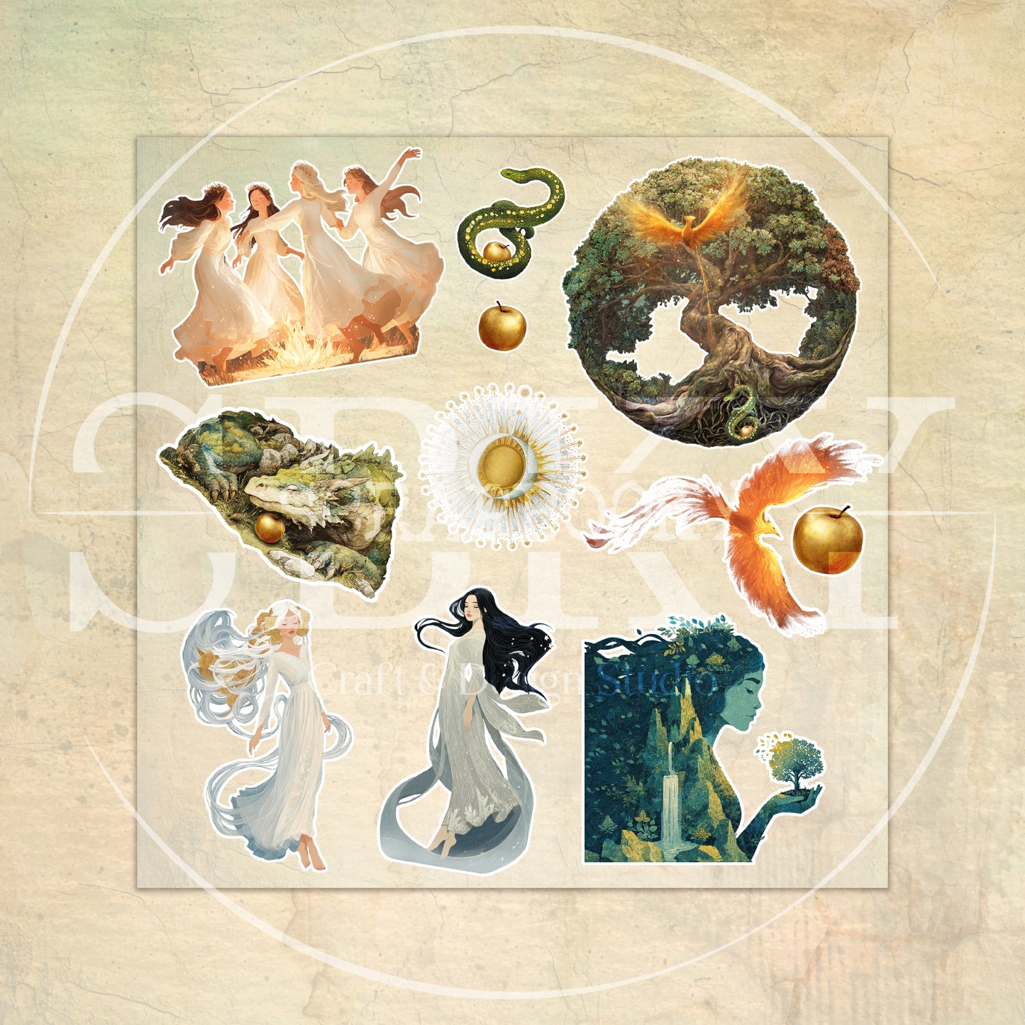 "Slavic Mythology" Digital Paper