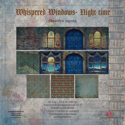 "Whispered Windows -Night time" Scrapbooking Pad