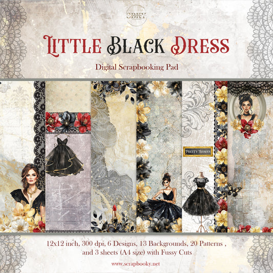 "Little Black Dress" Digital Paper