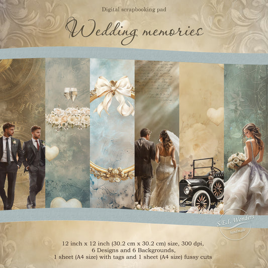 "Wedding Memories" Digital Paper