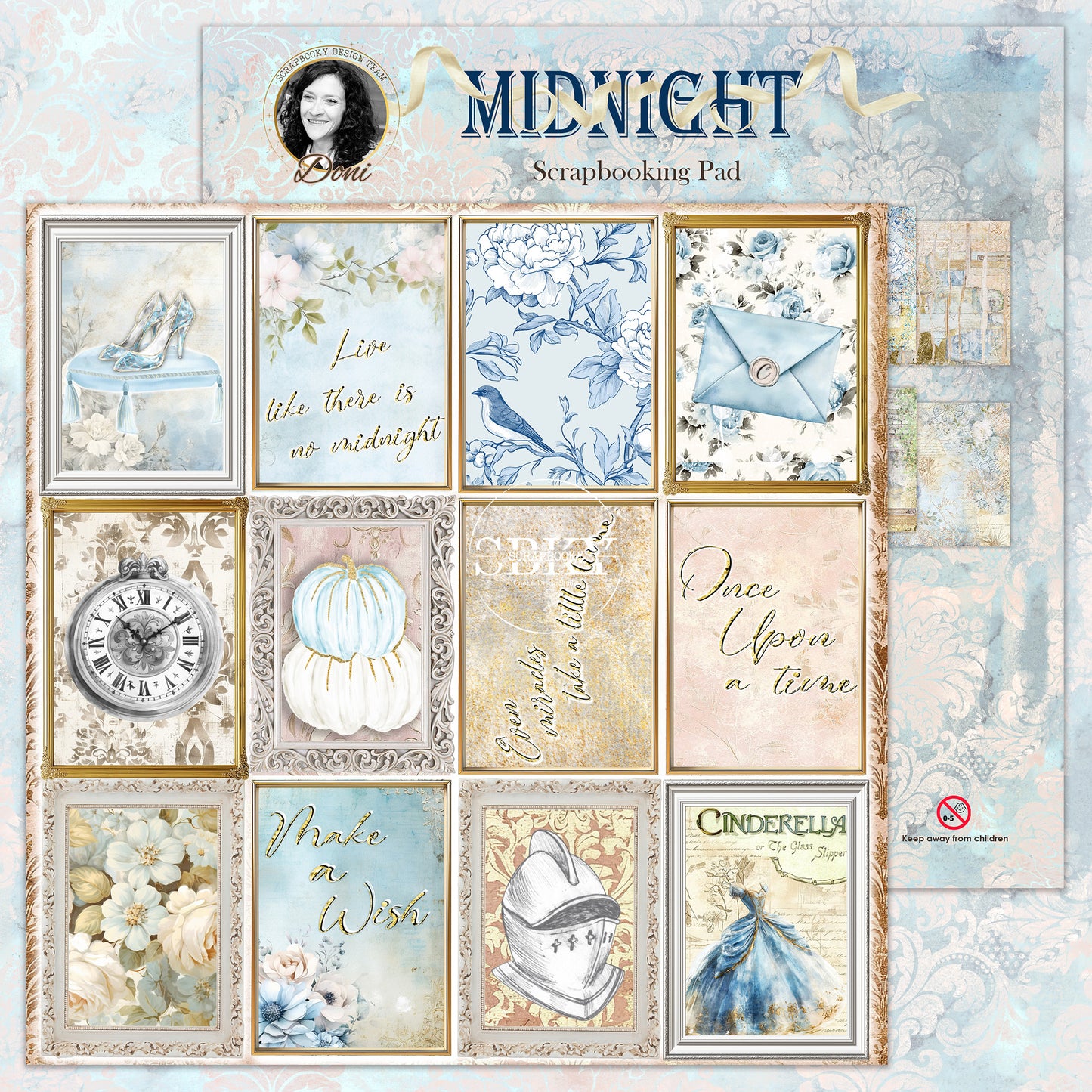 "Midnight - Backgrounds" Scrapbooking Pad