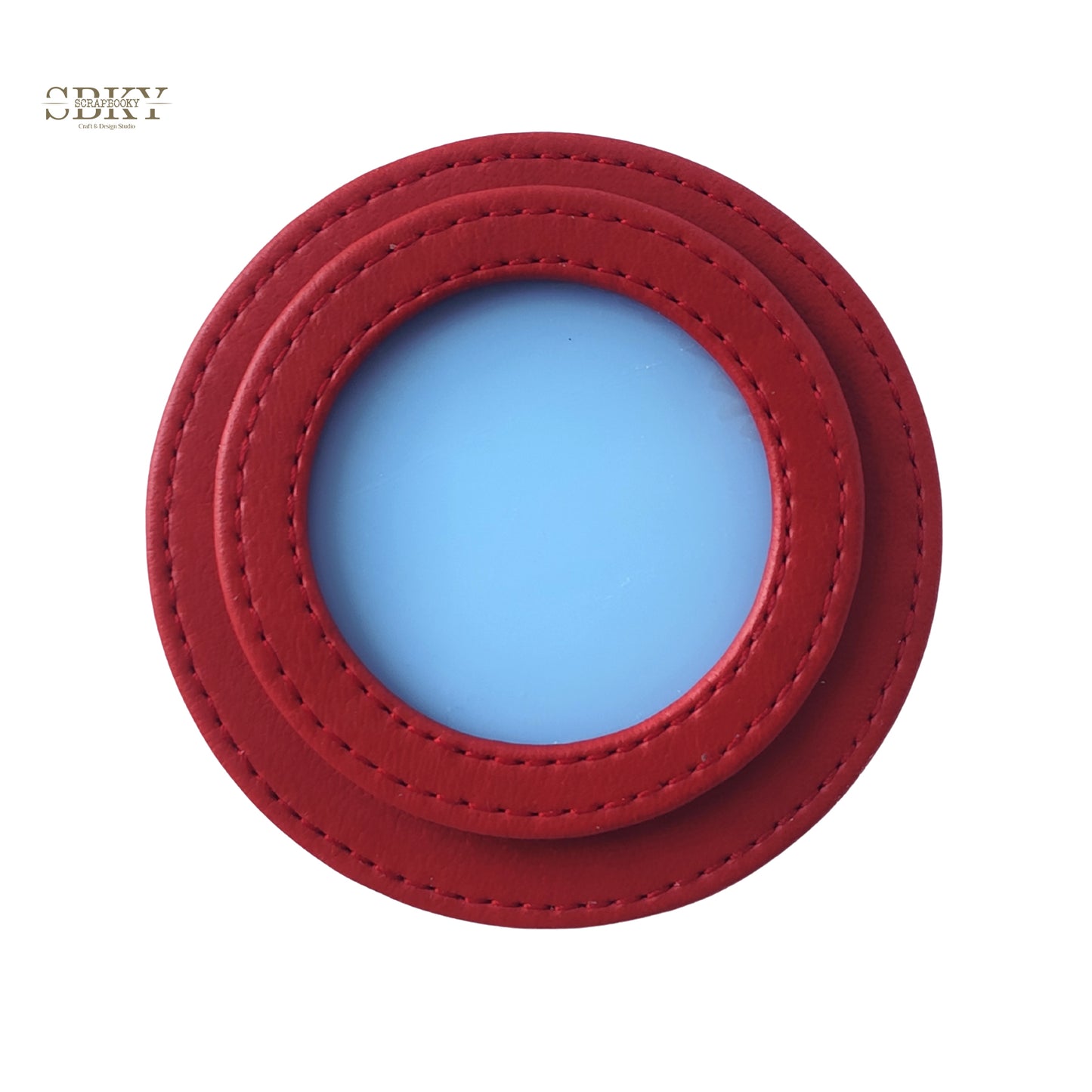 Shaker element with artificial leather, red color