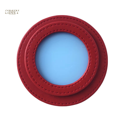 Shaker element with artificial leather, red color