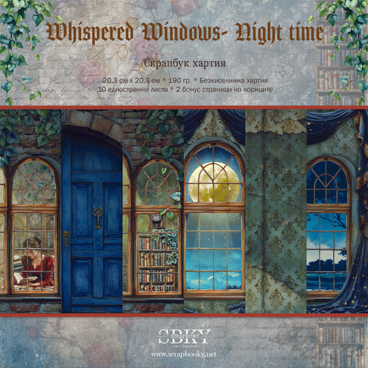"Whispered Windows -Night time" Scrapbooking Pad