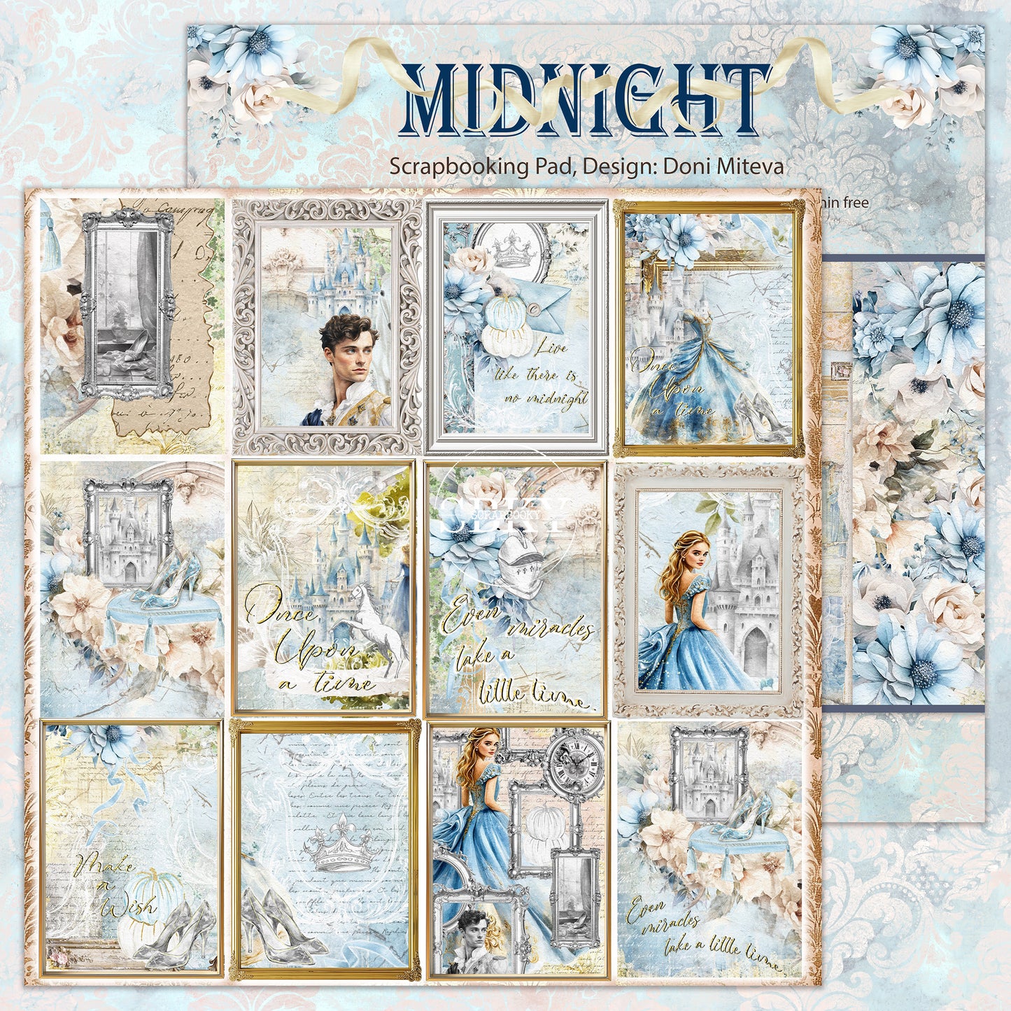 "Midnight - Backgrounds" Scrapbooking Pad