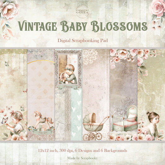 "Vintage Baby Blossoms" Digital Paper