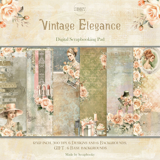 "Vintage Elegance" Digital Paper