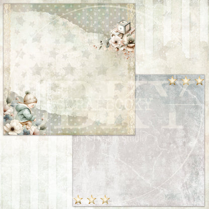 "Vintage Baby Blossoms" Digital Paper