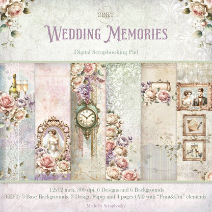"Wedding Memories" Digital Paper