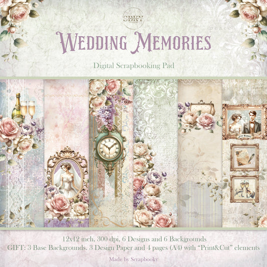 "Wedding Memories" Digital Paper