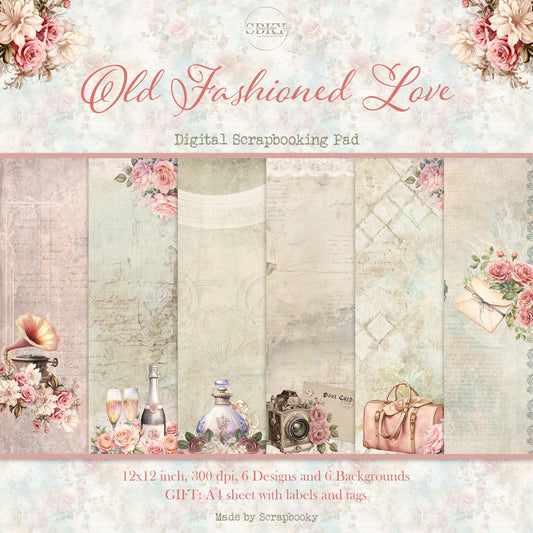 "Old Fashioned Love" Digital Paper