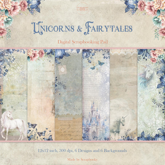 "Unicorns and Fairytales" Digital Paper