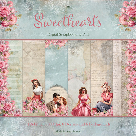 "Sweethearts" Digital Paper