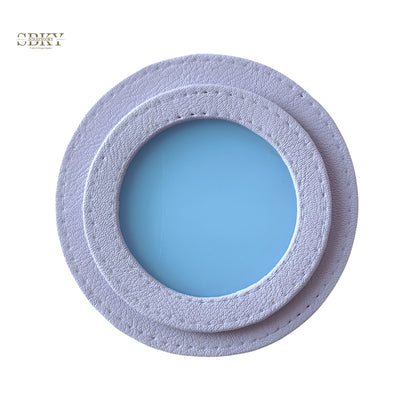 Shaker element with artificial leather, lavender color