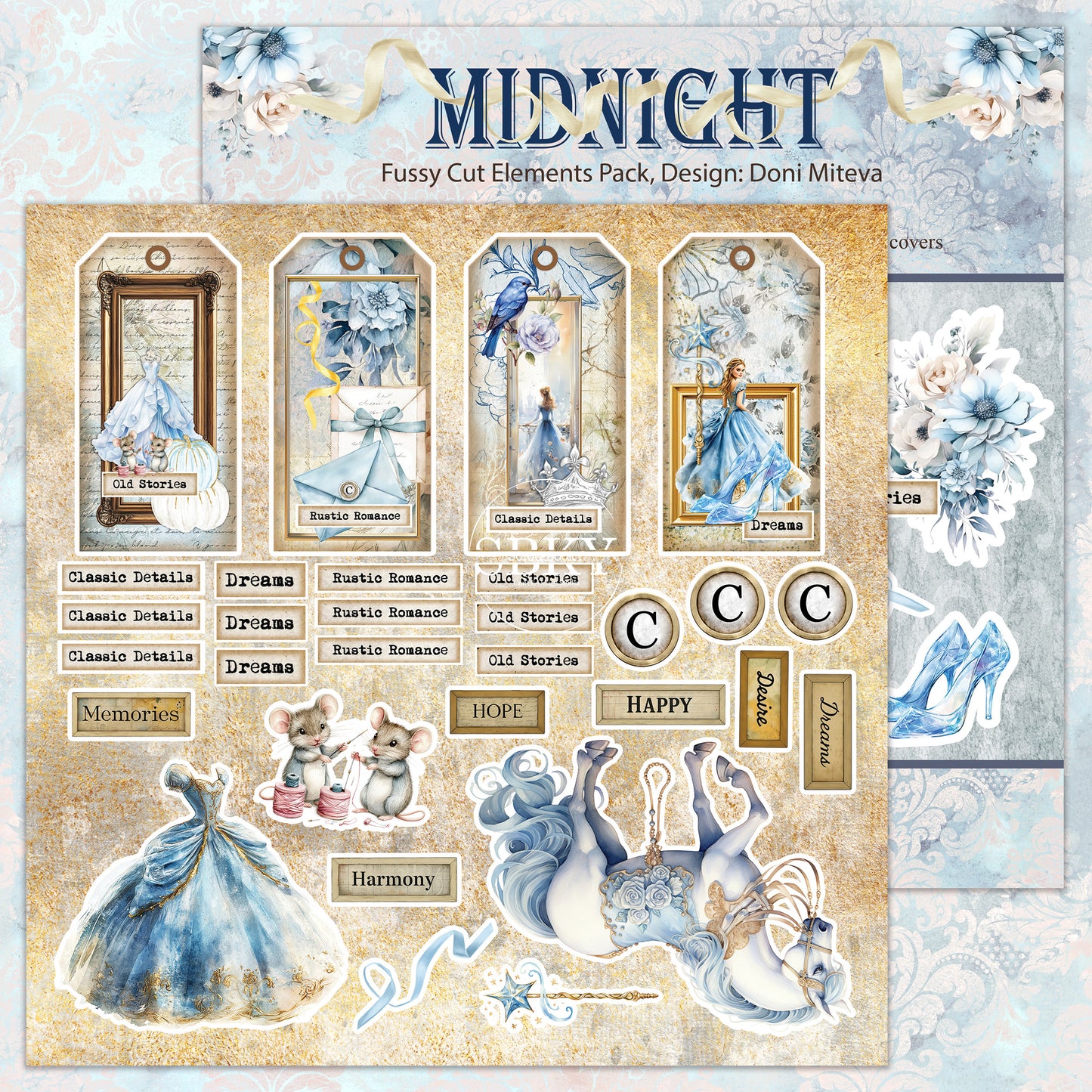 "Midnight" Fussy Cuts